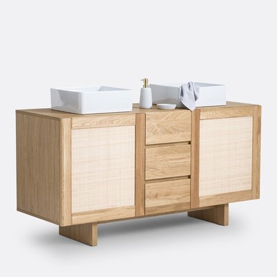 Mueble lavabo doble de mimbre L145cm, Arty LA REDOUTE INTERIEURS