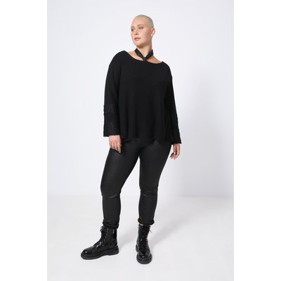 Pull maille chinée avec dentelle JEAN-MARC PHILIPPE