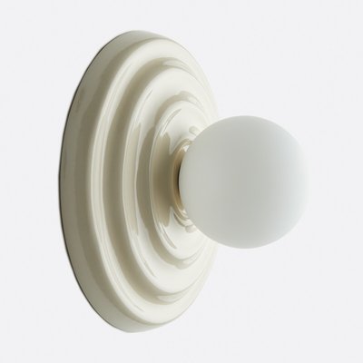 Applique ou plafonnier, en céramique et verre opalin, diamètre 24,5 cm, HOLI LA REDOUTE INTERIEURS