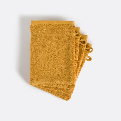 Lot 4 gants de toilette éponge bouclette, Zavara LA REDOUTE INTERIEURS