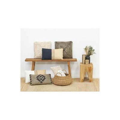 Coussins à motif en jute et coton (Lot de 3) AUBRY GASPARD