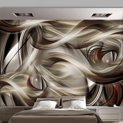 Papier peint intissé panoramique Abstractions Brown Revelry EDEN