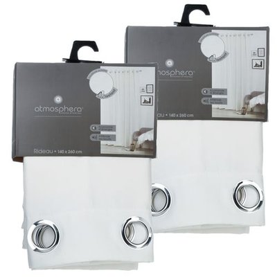 Lot de 2 Rideaux isolants en Polyester TOILINUX