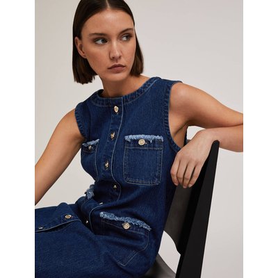 Vestito CHEMISIER in denim di cotone stretch MOTIVI