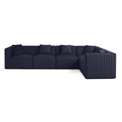 Canapé d'Angle réversible en Velours 6 places - NOVA LISA DESIGN