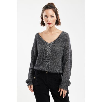 Pull maille torsadée en mohair et soie ARMOR-LUX