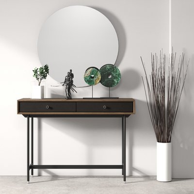 Консоль из шпона ореха и стали SO'HOME