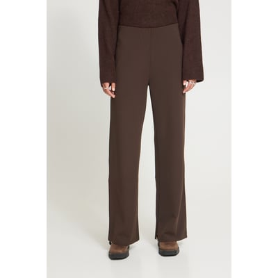 Pantalon coupe droite, jambes larges, taille élastiquée ICHI