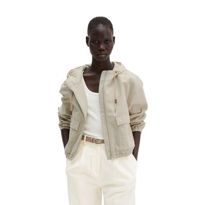 Veste outdoor avec capuche relaxed en toile de coton peignée MARC O'POLO