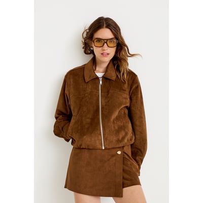 Jupe-short courte aspect daim CACHE CACHE