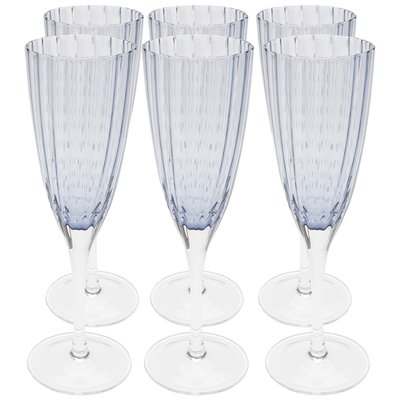 Lot de 6 flûtes à champagne, CLUE KARE DESIGN