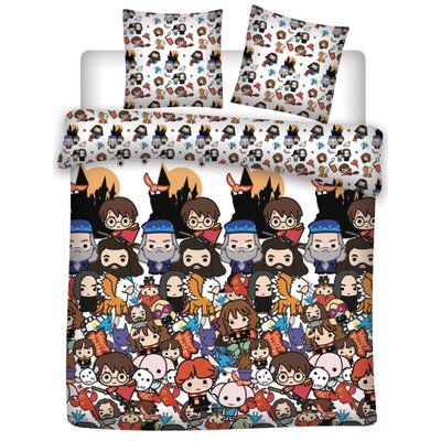 Parure de Lit Enfant Double Réversible - Harry Potter Chibi HARRY POTTER