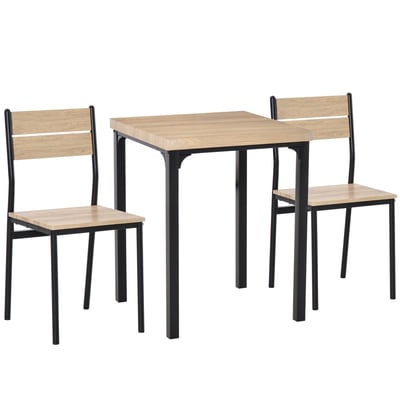 Ensemble de table à manger MDF Noir, Bois de HOMCOM