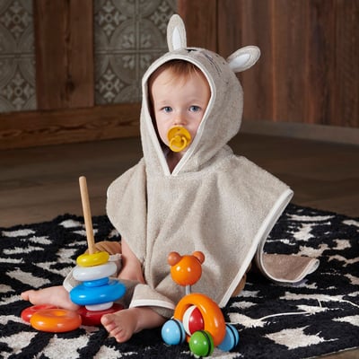 Poncho en Coton 450g/m² - DOUX LAPINOU TRADITION DES VOSGES