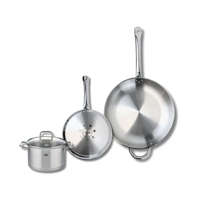 Batterie 2 poêles 24/32cm + 1 faitout 16cm PROFI CITRIN ELO