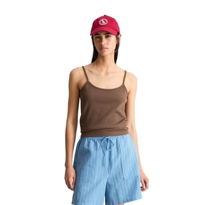 Top à bretelles spaghetti slim en mélange de coton bio MARC O’POLO DENIM