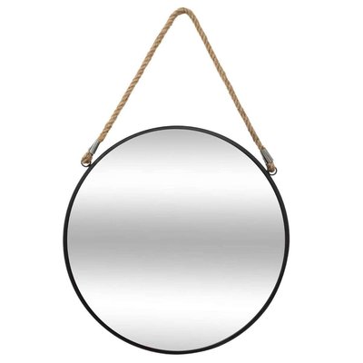 Miroir en métal suspendu avec corde TOILINUX