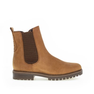 Bottines Chelsea en cuir gras à talon décroché GABOR