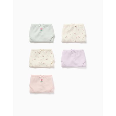 Lot de 5 culottes en coton avec fleurs ZIPPY
