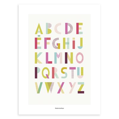 Affiche abécédaire SUPERPINK LILIPINSO