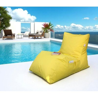 Pouf bain de soleil XXL imperméable – jaune ARTA PIER IMPORT