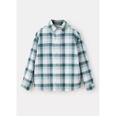 Chemise en coton imprimé à carreaux MANGO KIDS