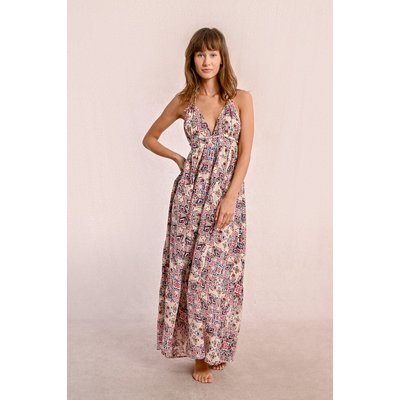 Longue robe à imprimé ethnique MOLLY BRACKEN