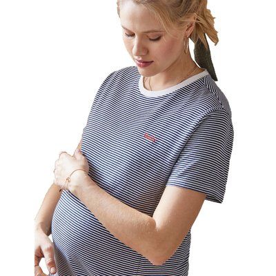T-shirt rayé grossesse et allaitement en coton VERTBAUDET