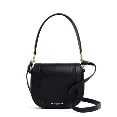 Sac bandoulière moyen modèle en cuir grainé ELLA LE TANNEUR