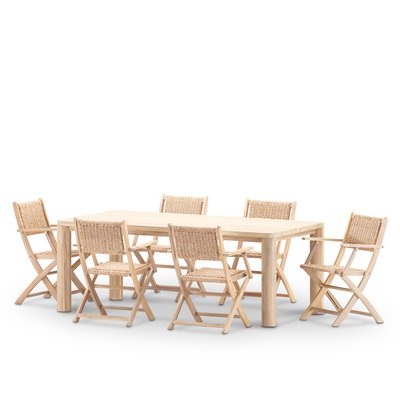 Salon de jardin, 6 chaises, BRUNA & SERENA DEFORA HOME