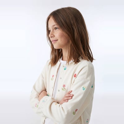 Cardigan zippé en molleton matelassé contenant du coton MONOPRIX