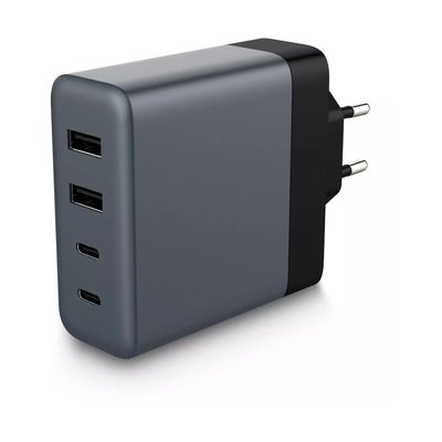 Chargeur secteur 100W 2 USB-A + 2 USB-C Noir ADEQWAT