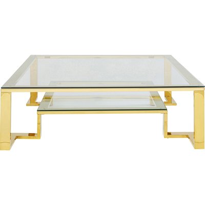Table basse en verre et acier, RUSH KARE DESIGN