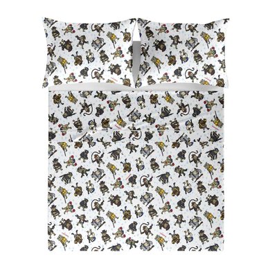 Drap plat 100% coton MOVIE STARS KUKUXUMUSU