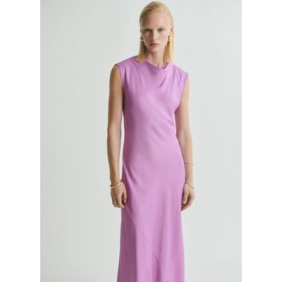 Robe midi satinée MANGO