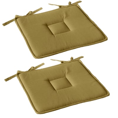 Lot de 2 galettes de chaise en coton PANAMA TOILINUX