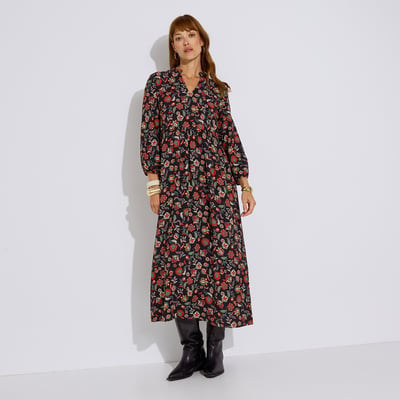 Robe longue imprimé floral GRAIN DE MALICE