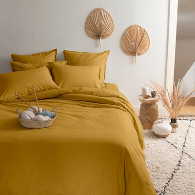 Housse de couette percale de coton NEO CARRE BLANC