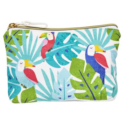 Pochette en coton imprimé TOUCANS DRAEGER PARIS