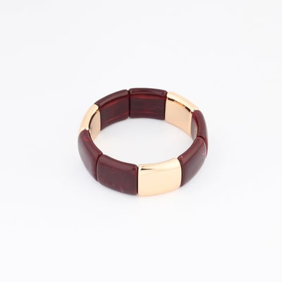 Bracelet bordeaux et doré BALABOOSTE