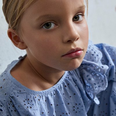Blouse brodée en coton MONOPRIX