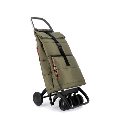 BIG POLAR - Chariot de course Pliable - 4 roues - Noir - Stable et spacieux, structure robuste, design ergonomique - Idéal pour les courses, le ROLSER