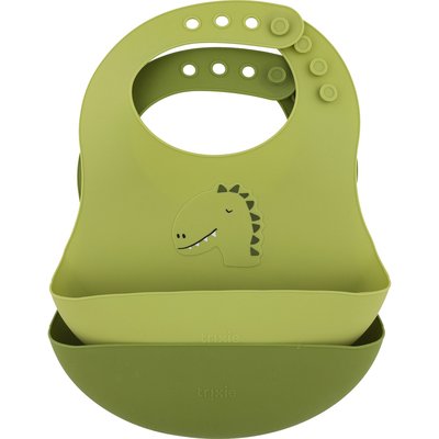 Lot de 2 bavoirs en silicone TRIXIE