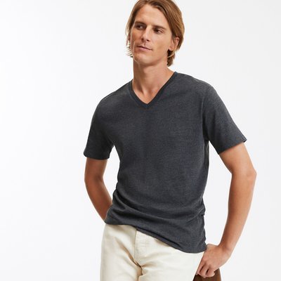T-shirt col V manches courtes LA REDOUTE COLLECTIONS