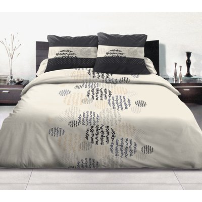 Parure housse de couette coton, Symbole C DESIGN HOME TEXTILE