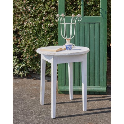 Table en bois blanc brut Francine N°1409 - Bon état DEBONGOUT