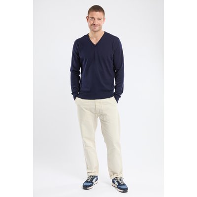 Pull col V - coton GUY DE BERAC