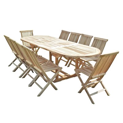 Salon de jardin en teck HENUA 10 chaises C ET L JARDIN