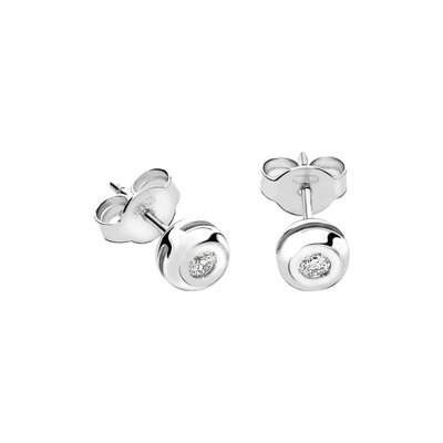 Boucles D'oreilles En Or Blanc 375 B-classic BLUESPIRIT