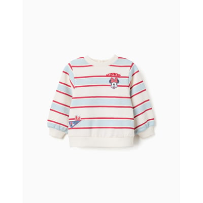 Sweat en coton peigné à rayures avec Minnie ZIPPY